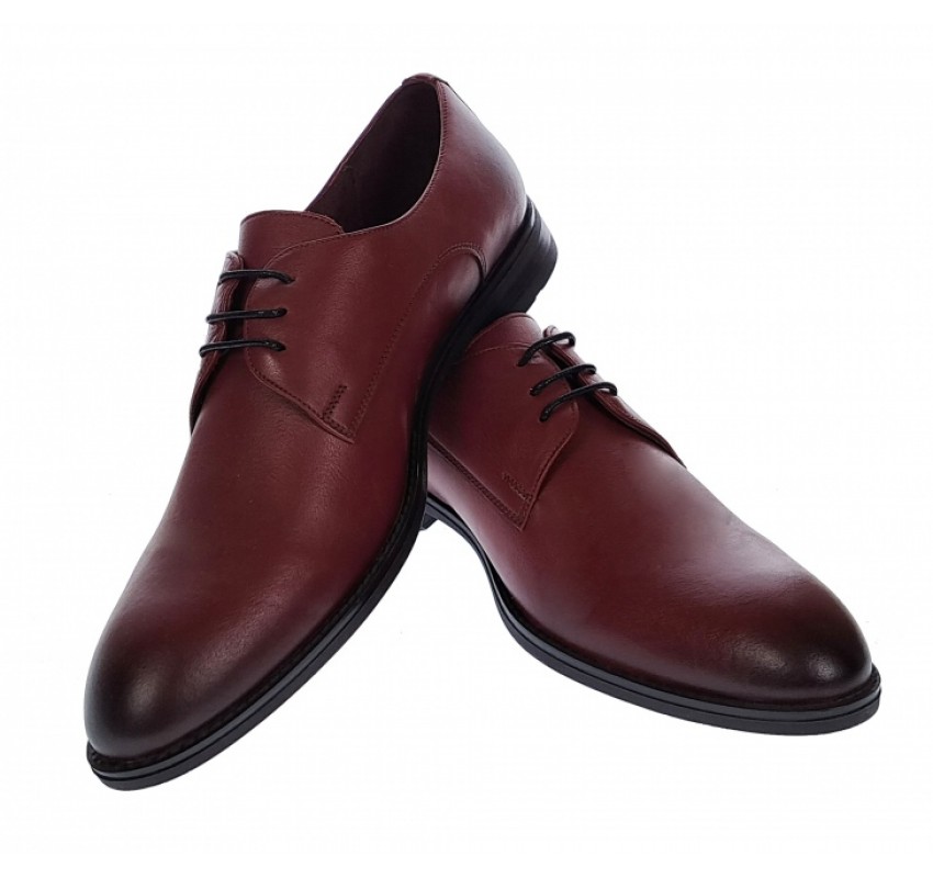 Pantofi barbati, eleganti, office, piele naturala, Bordo, 001VIS