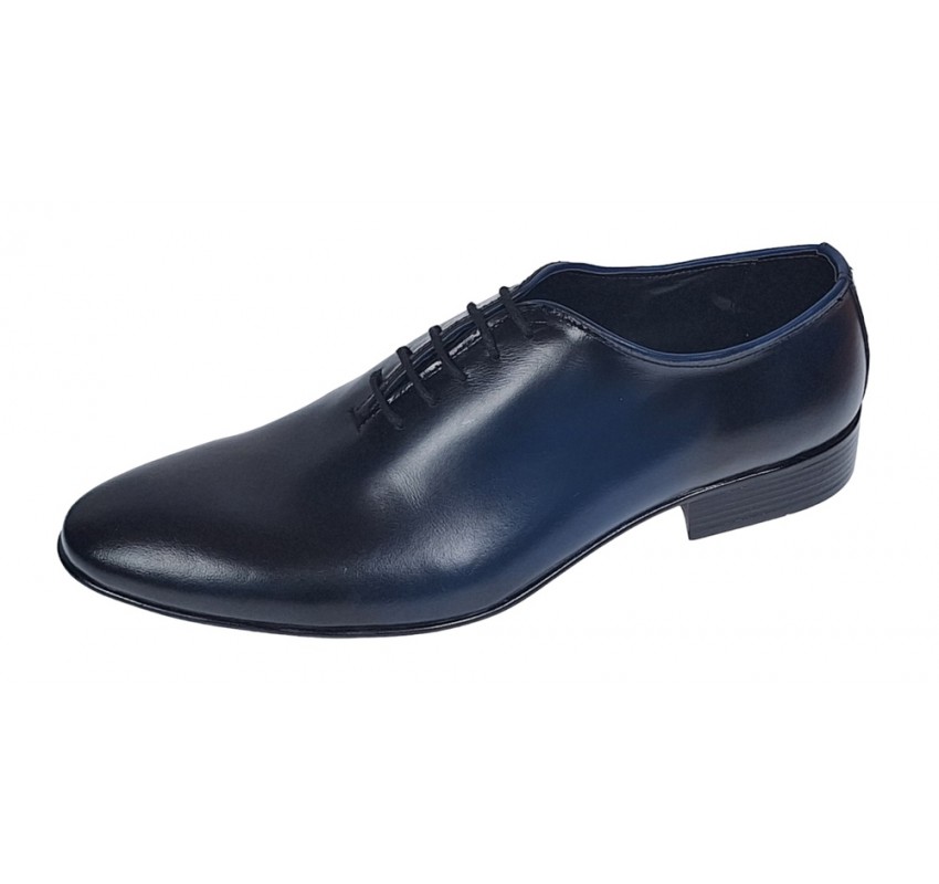 Pantofi barbati eleganti din piele naturala bleumarin GKR 024BLM