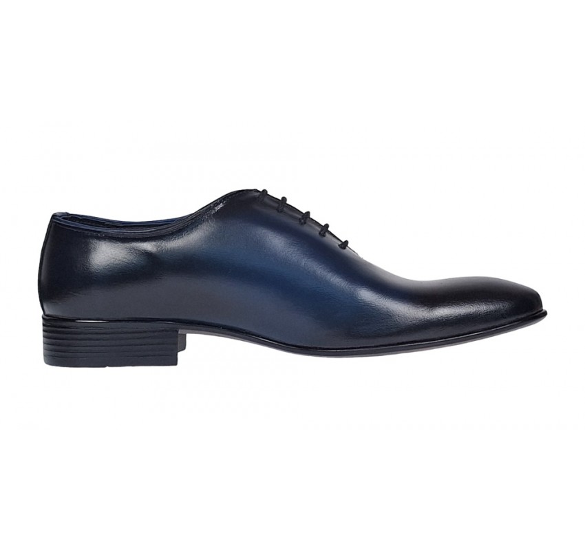 Pantofi barbati eleganti din piele naturala bleumarin GKR 024BLM