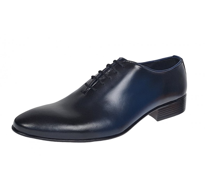 Pantofi barbati eleganti din piele naturala bleumarin GKR 024BLM