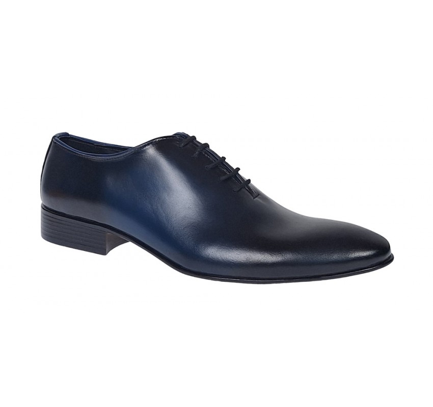 Pantofi barbati eleganti din piele naturala bleumarin GKR 024BLM