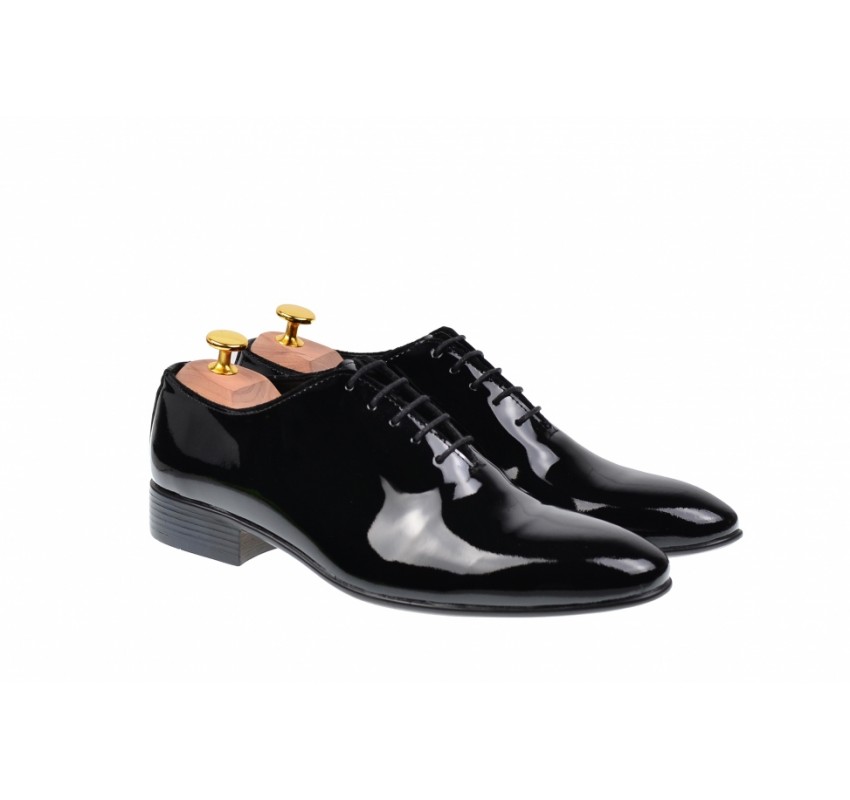 Pantofi barbati office, eleganti din piele naturala, negri, SCORPION, 024NLAC