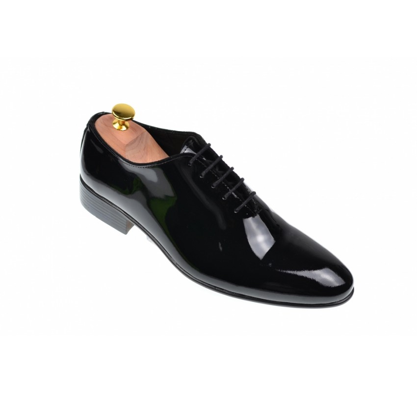 Pantofi barbati office, eleganti din piele naturala, negri, SCORPION, 024NLAC