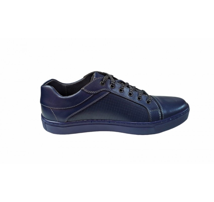 Pantofi barbati sport din piele naturala, Bleumarin - CIUCALETI SHOES 1021BL