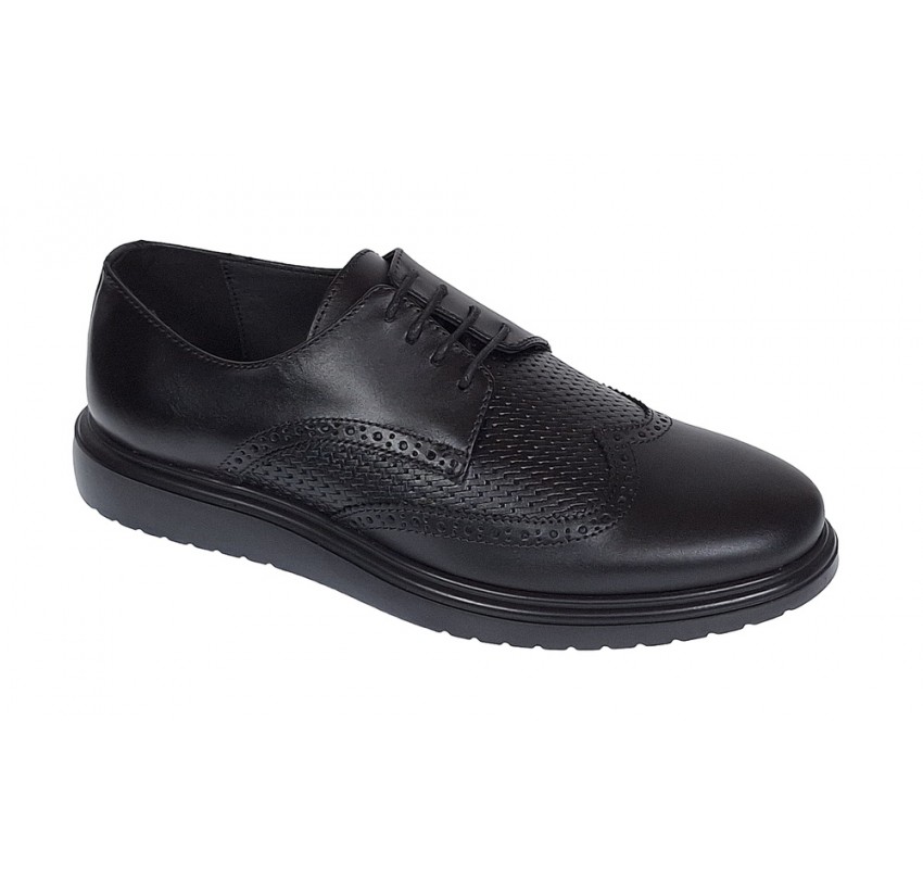 Pantofi barbati casual din piele naturala Negru Lorenz 199SN