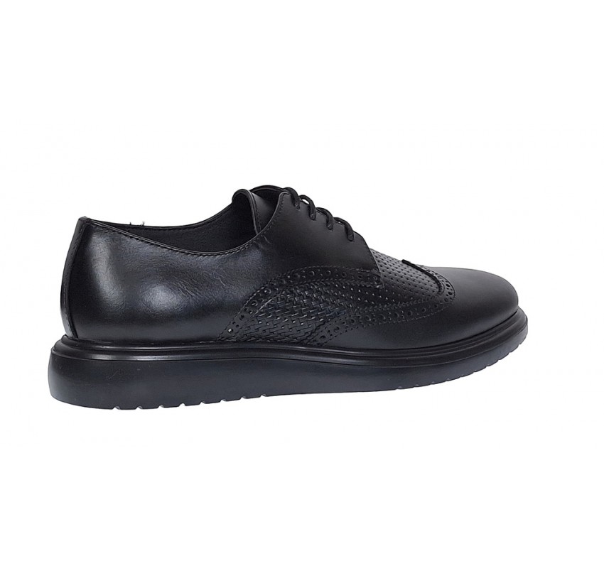 Pantofi barbati casual din piele naturala Negru Lorenz 199SN