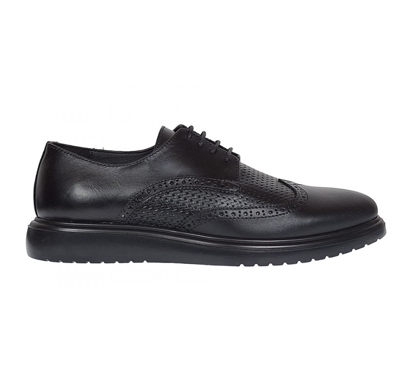 Pantofi barbati casual din piele naturala Negru Lorenz 199SN