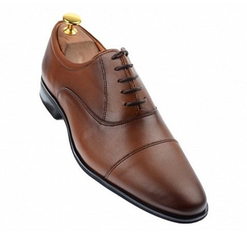 OFERTA MARIMEA  40  -  Pantofi barbati eleganti, cu siret, din piele naturala maro coniac - 347CONIAC 