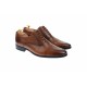 OFERTA MARIMEA 41  -  Pantofi barbati eleganti, cu siret, din piele naturala maro coniac -L356CONIAC