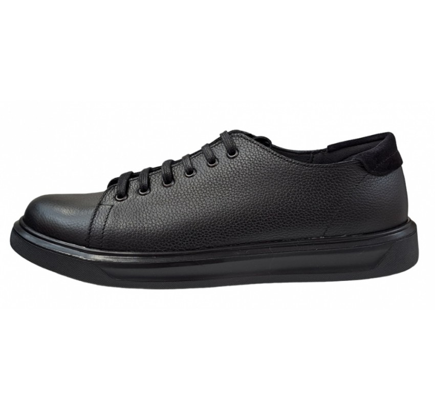 Pantofi barbati casual din piele naturala, negru, maro - 408SN