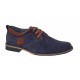 Oferta marimea 40, 41 Pantofi barbati casual din piele naturala bleumarin 410BLEU