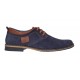 Oferta marimea 40, 41 Pantofi barbati casual din piele naturala bleumarin 410BLEU