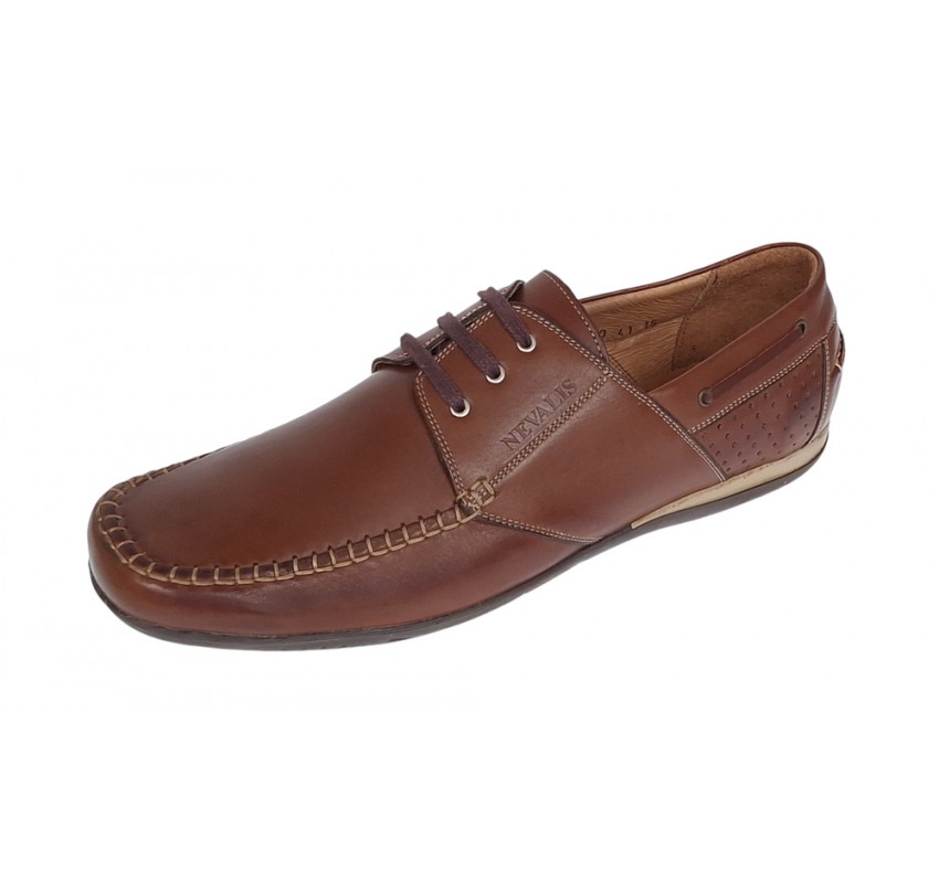 Oferta marimea 41 Pantofi barbati casual din piele naturala Maro Nevalis 550M