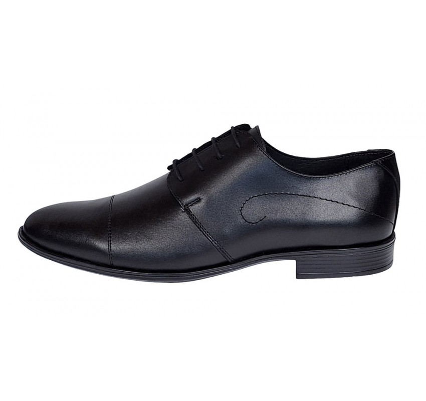 Pantofi barbati eleganti din piele naturala Negru 588N