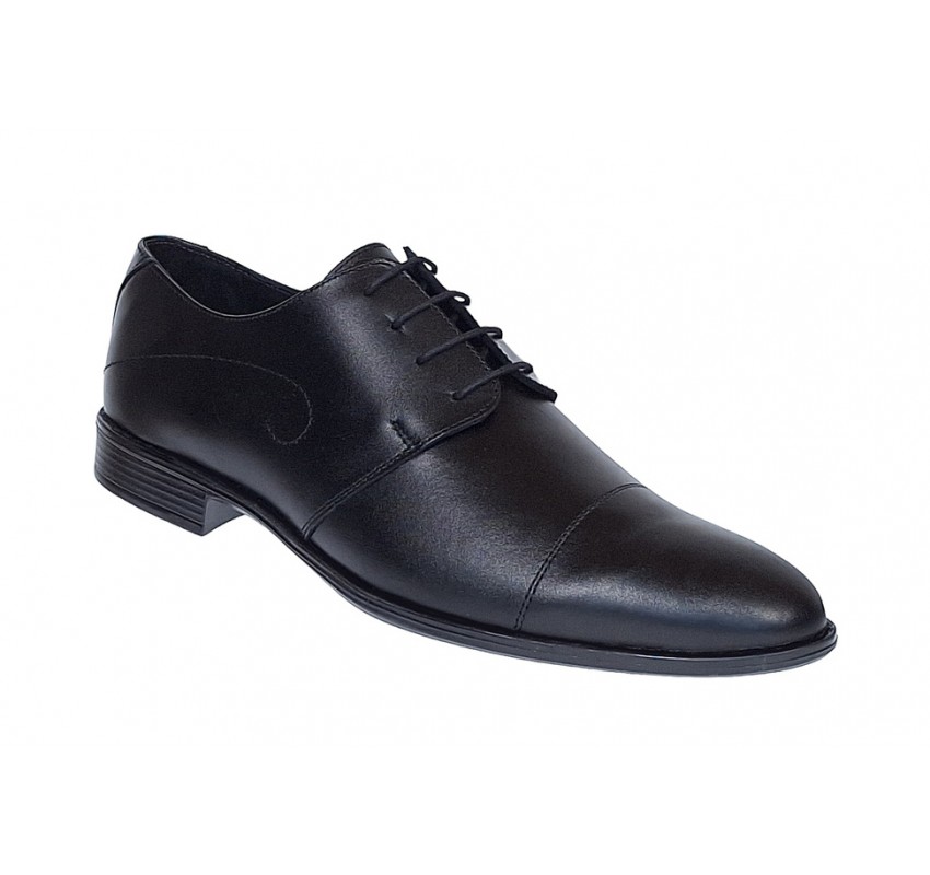 Pantofi barbati eleganti din piele naturala Negru 588N