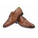 OFERTA MARIMEA  41 -Pantofi barbati office, eleganti, cu siret, din piele naturala, maro coniac, L709CON