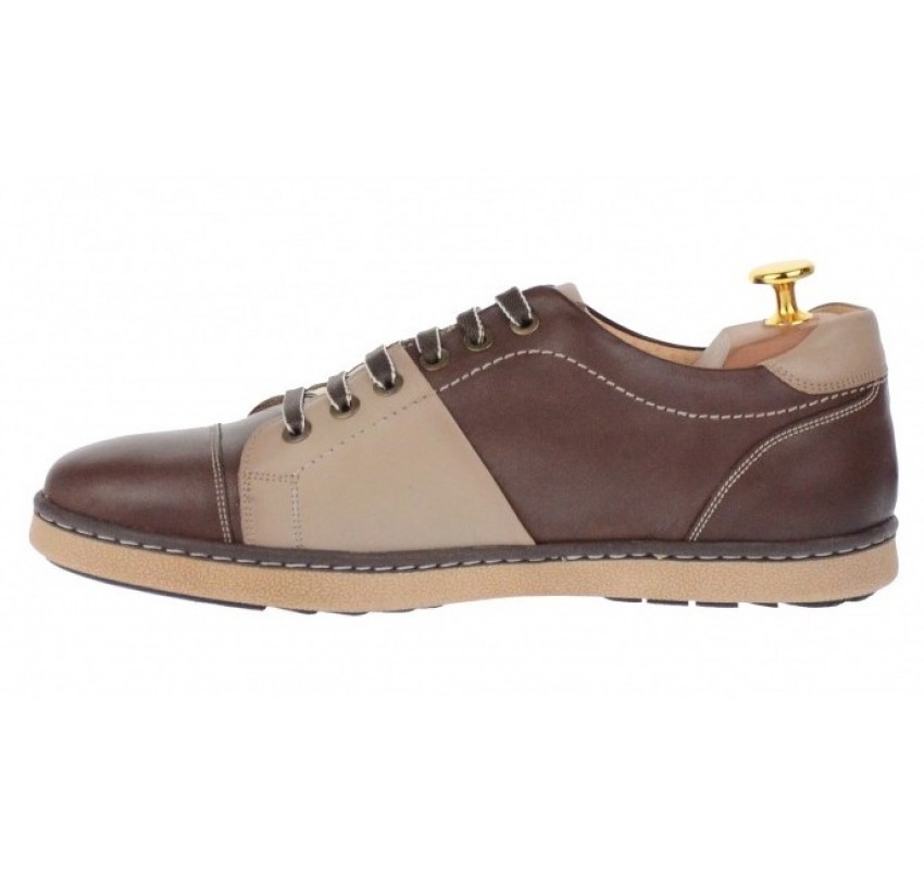 Pantofi barbati casual, sport din piele naturala maro - 747M