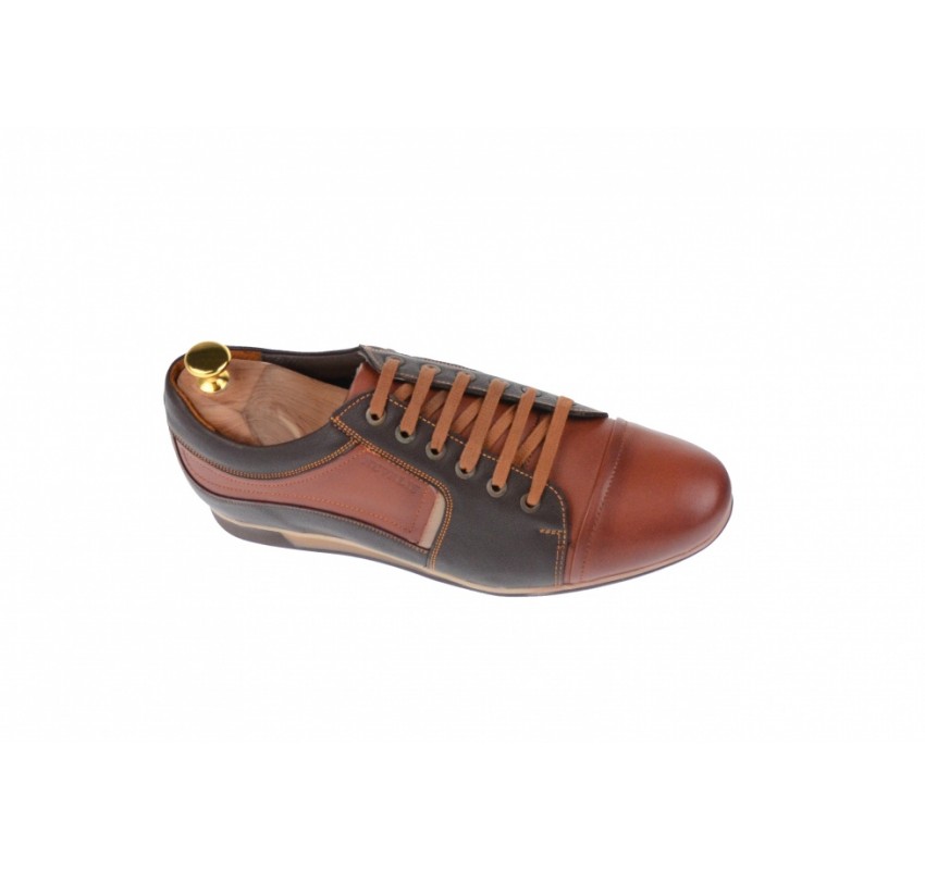 Oferta marimea 40, 41, 44 - Pantofi barbati casual din piele naturala, maro, 854M