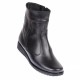 Ghete dama, casual, din piele naturala, cu fermoar, negre, imblanite - 964N