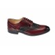 Pantofi barbati eleganti, din piele naturala Bordo si Negru, CIUCALETI SHOES, 993VISN