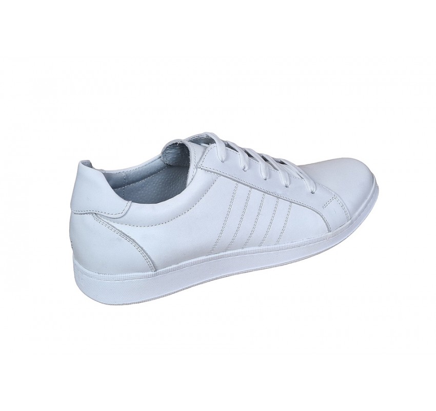 Pantofi barbati sport, casual din piele naturala, Alb TIM ADTIMALB