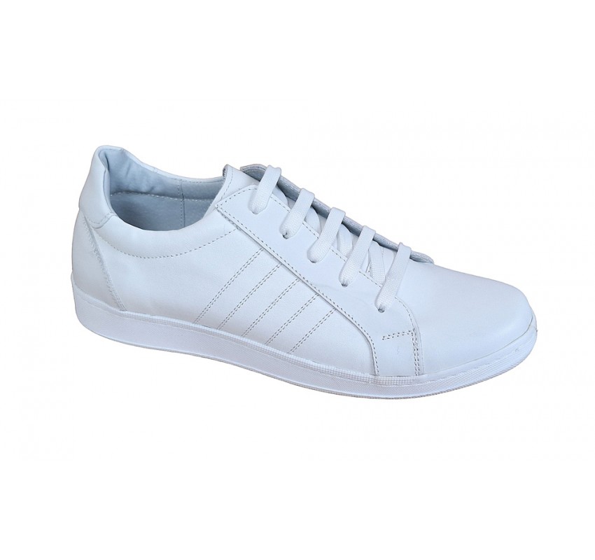 Pantofi barbati sport, casual din piele naturala, Alb TIM ADTIMALB