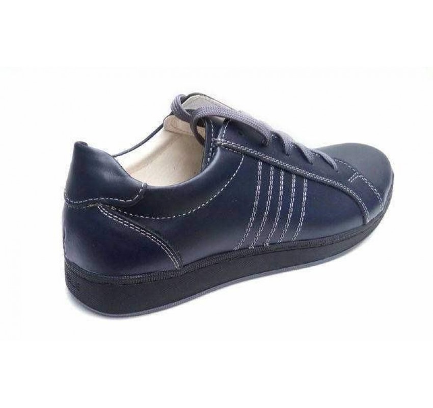 Pantofi barbati sport din piele naturala bleumarin ADTIMBL