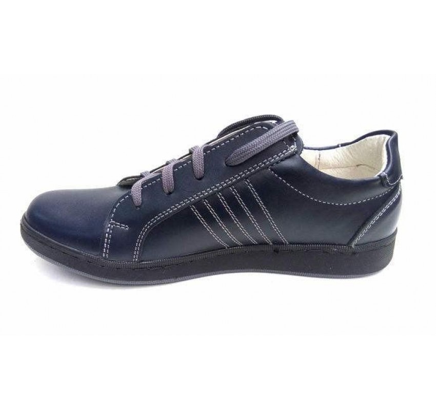 Pantofi barbati sport din piele naturala bleumarin ADTIMBL