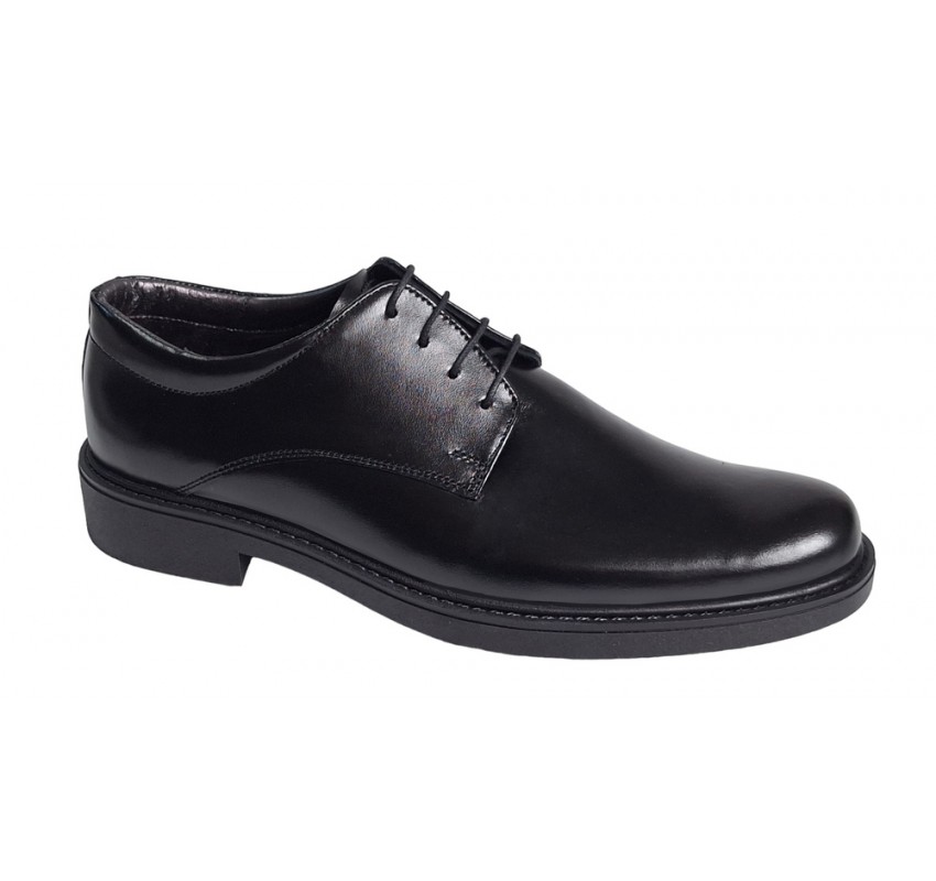 Pantofi barbati casual din piele naturala box, Negru, Alexander Rome AREZO 