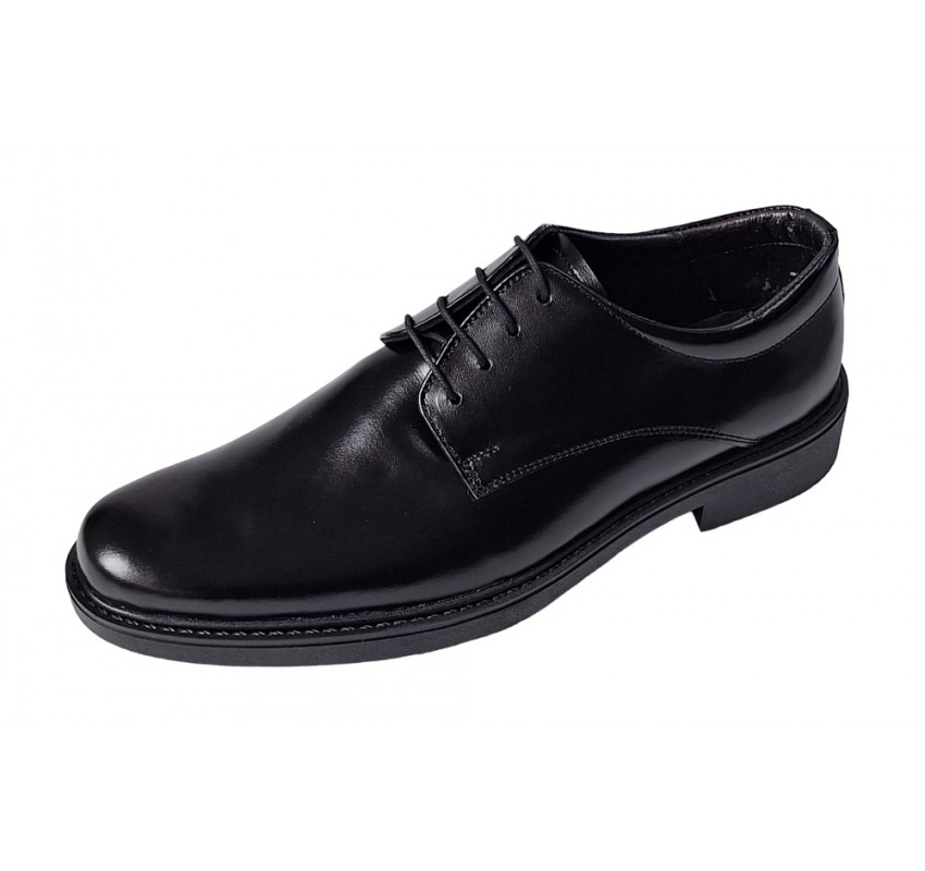 Pantofi barbati casual din piele naturala box, Negru, Alexander Rome AREZO 