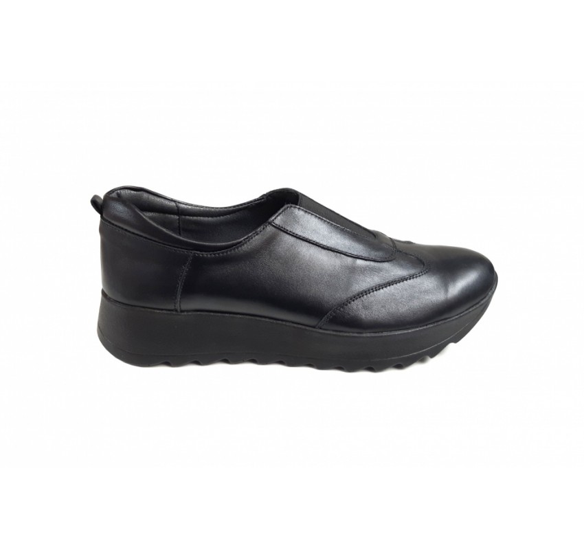 Pantofi dama casual din piele naturala Ada , Negru - ASDAMAEN