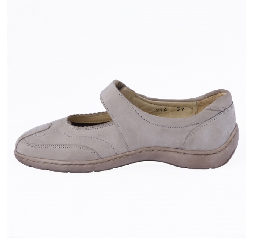 Pantofi dama medicali din piele naturala, ultra confort MED+LINE , BRD214BEJ - Bej 