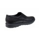 Pantofi barbati casual, cu elastic, piele naturala, CORSA, Negru, CORSAEN