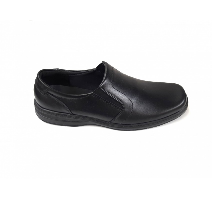 Pantofi barbati eleganti, din piele naturala, Negru, Elastic - DINO Negru