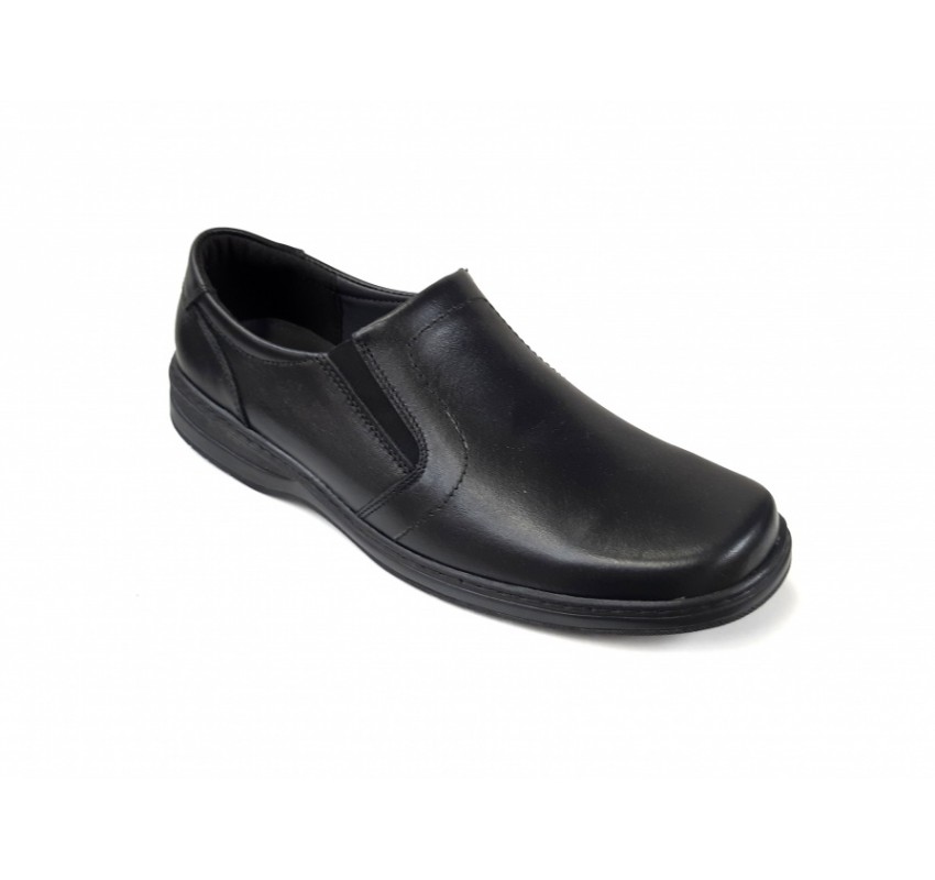 Pantofi barbati eleganti, din piele naturala, Negru, Elastic - DINO Negru