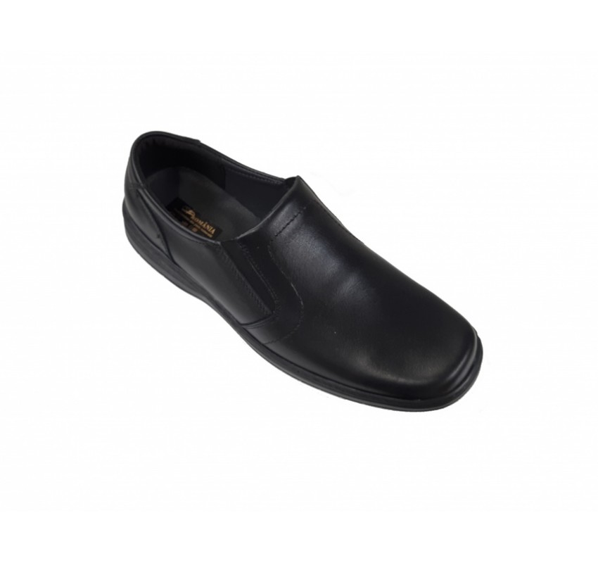 Pantofi barbati eleganti, din piele naturala, Negru, Elastic - DINO Negru