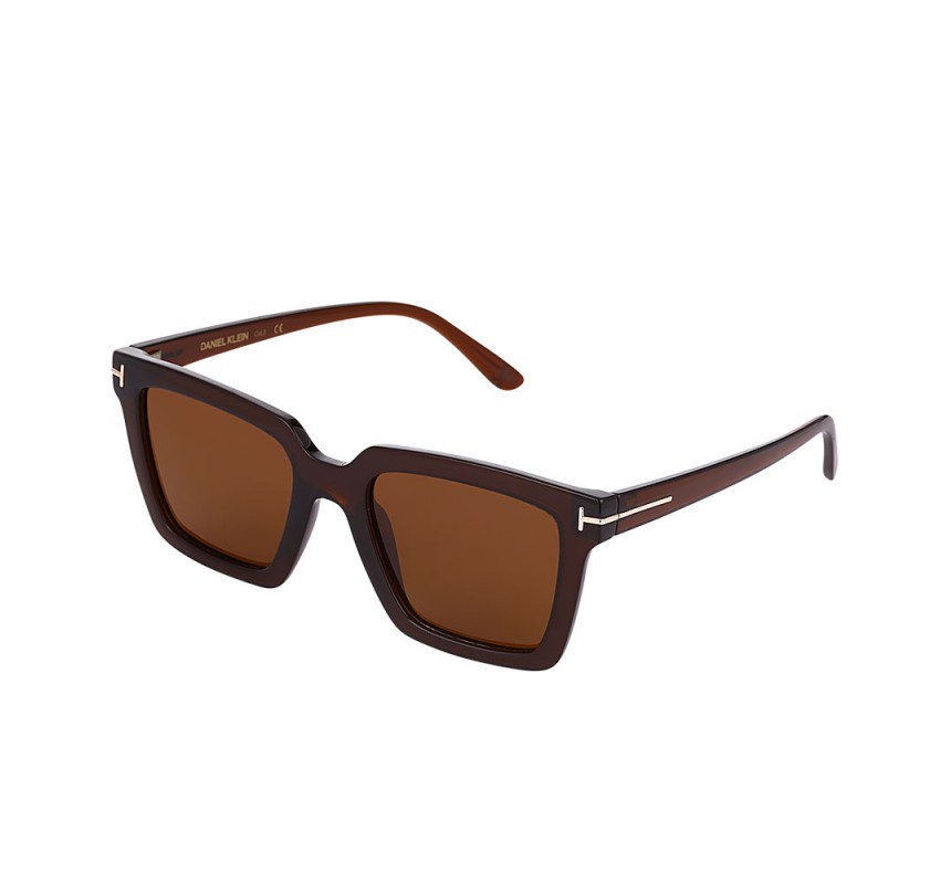 Ochelari de soare cafenii, pentru dama, Daniel Klein Trendy, DK4312-3