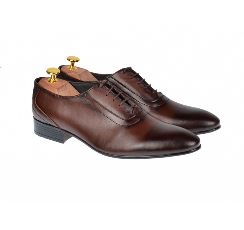 OFERTA MARIMEA    41  -  Pantofi Barbati Office, Eleganti, din Piele Naturala, Maro, CIUCALETI SHOES