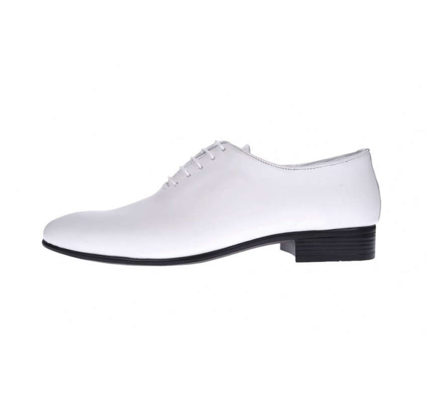 Pantofi barbati albi, eleganti din piele naturala, ENZOCLASS, CIUCALETI SHOES