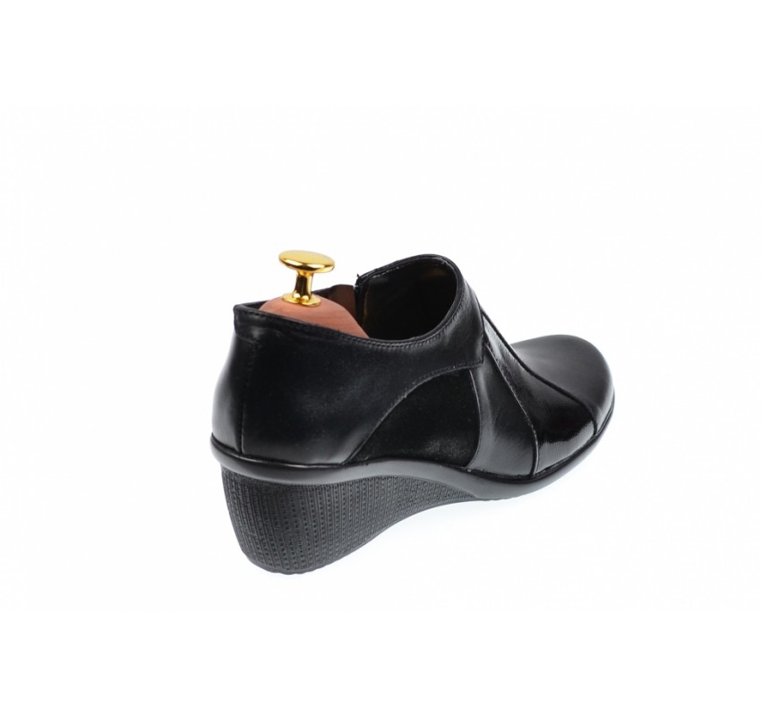 Pantofi dama casual din piele naturala cu platforme de 5 cm - G13306NL