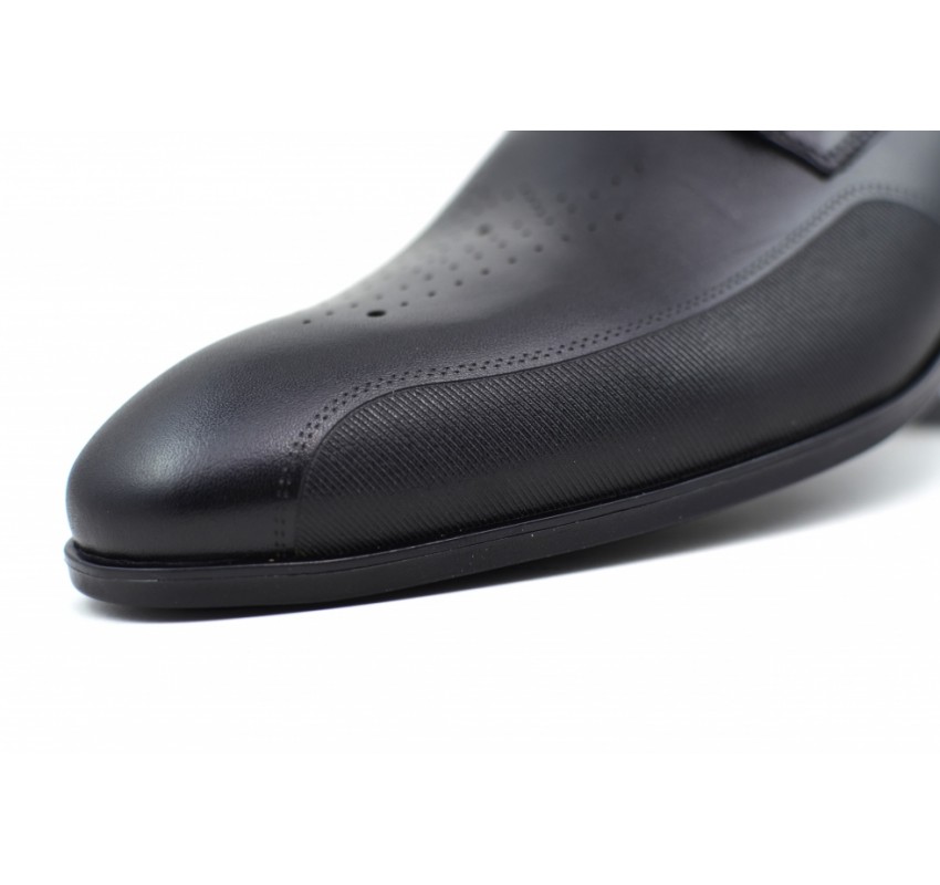 Pantofi barbati office eleganti din piele naturala Negru SIR015N