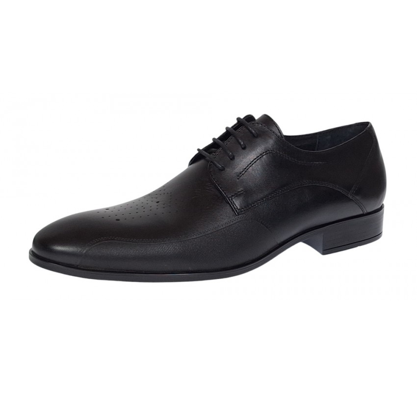 Pantofi barbati office eleganti din piele naturala Negru SIR015N