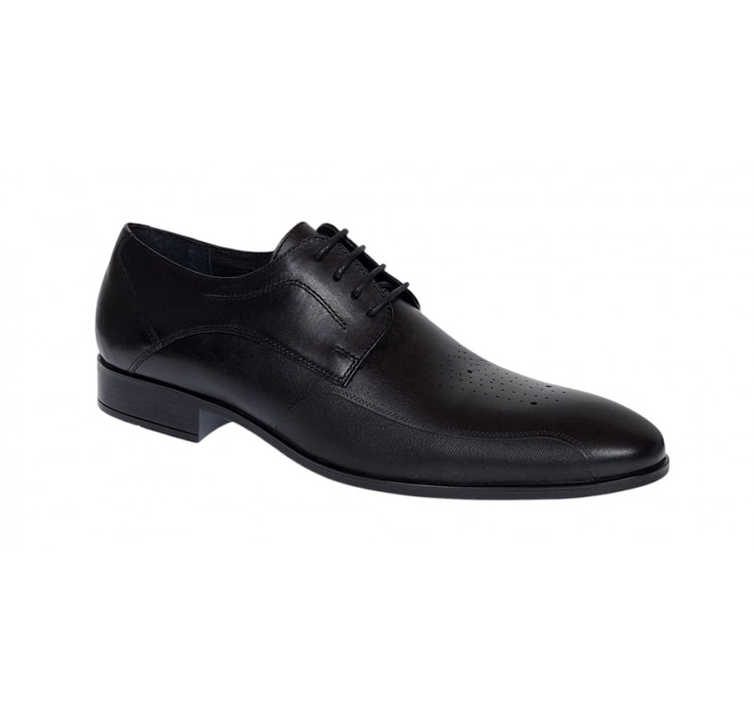 Pantofi barbati office eleganti din piele naturala Negru SIR015N