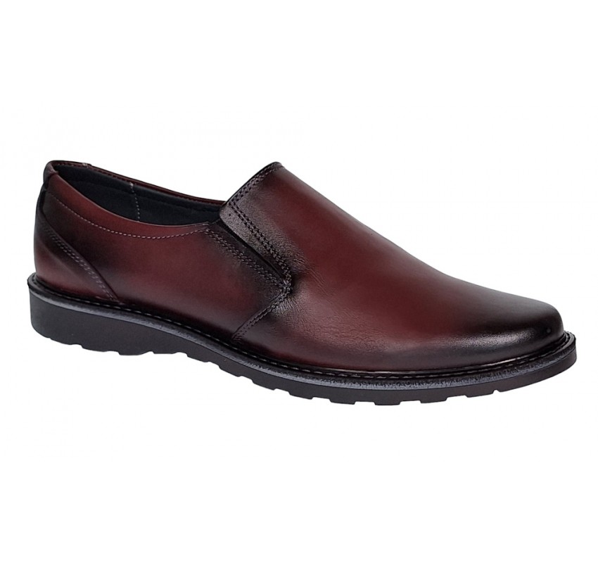 Pantofi barbati casual din piele naturala Bordeaux GKR106VIS