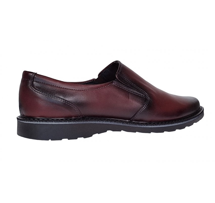 Pantofi barbati casual din piele naturala Bordeaux GKR106VIS