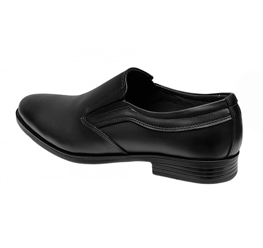 Pantofi barbati din piele naturala Negru GKR109NBOX