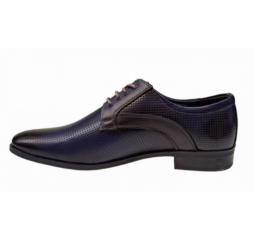 Pantofi barbati, eleganti, piele naturala, bleumarin - GKR12BL