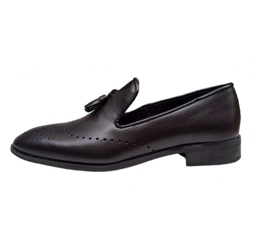 Mocasini barbatesti, piele naturala, Negru, GKR16N