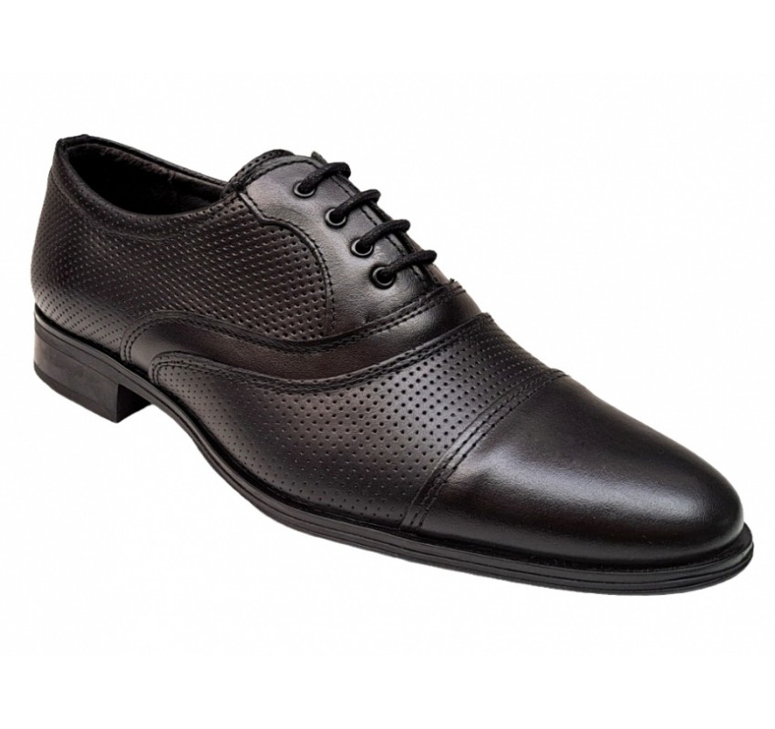 Pantofi barbati, eleganti, din piele naturala, Negru - GKR18N