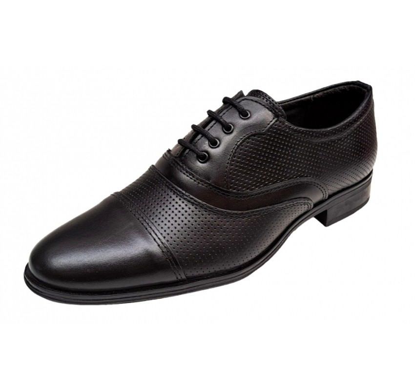 Pantofi barbati, eleganti, din piele naturala, Negru - GKR18N